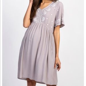 Pink Blush Maternity peplum dress